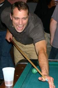 Matt playing pool