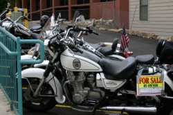 Frank admired this Police Harley for sale - but thankfully did not buy it
