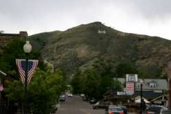 This mountain on the edge of the city is emblazoned with a big  M  for the Colorado School of Mines, a local institution