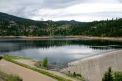 Here's the dam that created the lake