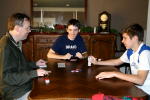 Later in the day, the boys played poker