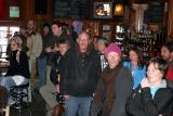 The First Street Pub & Grill was packed for the event.