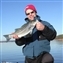 Steve caught and released four fish - here's one of the stripers.