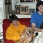 Drew, John and the dogs pose for the Lachance Christmas Card.