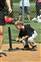 This little T-ball player ran home, carefully moved the bat that was left on home plate,,, (click on the next picture),