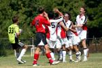 Celebrating the goal