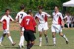 The team celebreates before finding out the goal was called back