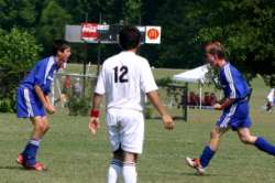 And runs to congratulate Ben for his great finish