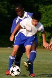 Ben drawing the foul that led to our first goal