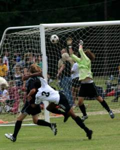 He scores