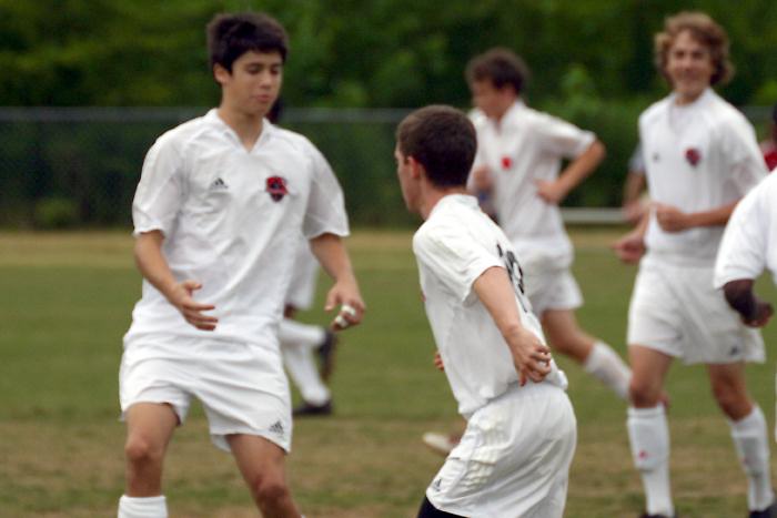 Celebrating a goal