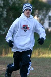 Peter on the sidelines