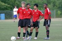 Lining up for a direct kick
