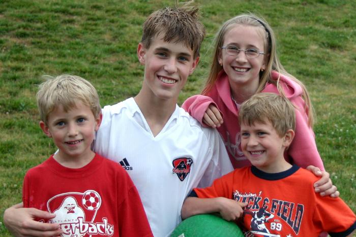 Mark, Madigan, Reese and Rylan after winning the championship