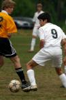 Ben shoots the first goal