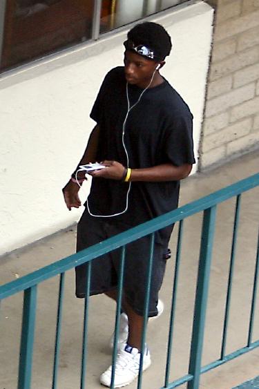 Meanwhile, Cameron enjoys his tunes