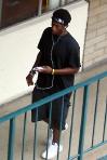 Meanwhile, Cameron enjoys his tunes