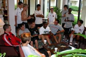 Pregame talk  (click any image for a larger view)