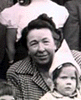 Boopie (in 1946) holding baby Sally Oldham