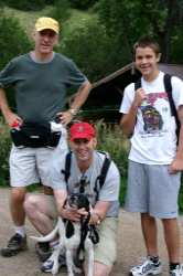 John started the day by going on an intense 2-hour hike with Donna's colleagues Myrle and Oliver - click any image for a larger view