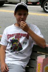John enjoyed some caramel crunch