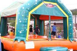 In addition to crafts booths, they had lots of fun for young kids