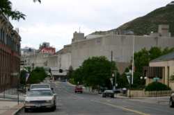 The brewery is in plain view from downtown