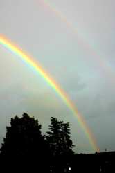 Here's the other end of the rainbow - if you look closely, you can see two rainbows
