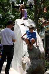 And climbing on boulders