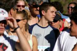 Waiting in the pack for the race to begin. Nederland is a mountain town 30 miles north of Boulder, elevation 7,500 feet.