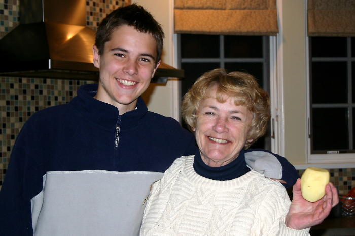 John and Nana in the kitchen