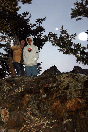 Drew and John atop a scenic overlook
