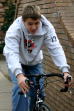 And he's off to ride the bike home while we drive (he beat us).