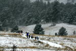 We tried sledding at nearby Chatauqua Park