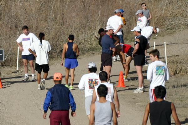 Heading for the starting line