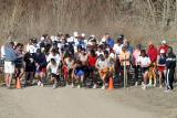 The race starts - check out all the runners setting their watches.