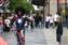 A street performer in the Boulder Pearl Street Mall