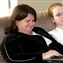 Amy checks her e-mail